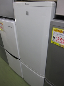 ミツビシ 2ドア冷蔵庫 MR-P17EZ-KW 買取させて頂きました！