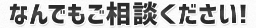 なんでもご相談ください！